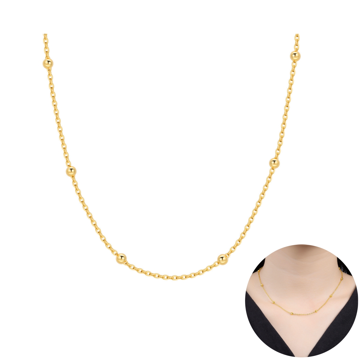 Baroque Pearl Pendant Necklace Gold - Orstarry S925 Sterling Silver 18k Gold