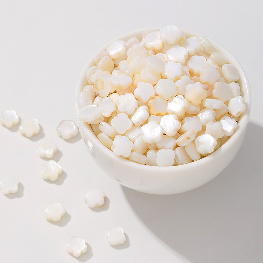 Mother Of Pearl Shell Pendant Necklace - 20Pcs White Shell Love Heart Leaf