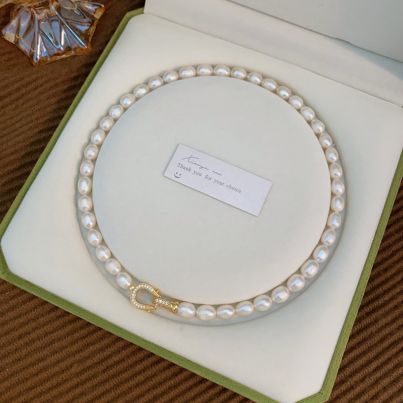 Baroque Pearl Pendant Necklace Gold - Super High Quality 100% Natural Freshwater