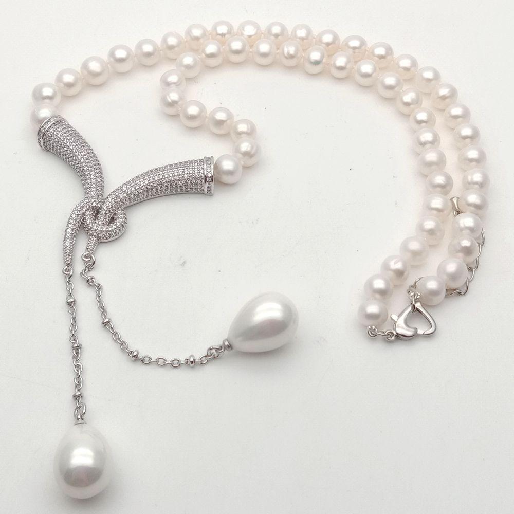 Freshwater Cultured Pearl Necklace 8-9Mm - KKGEM 20