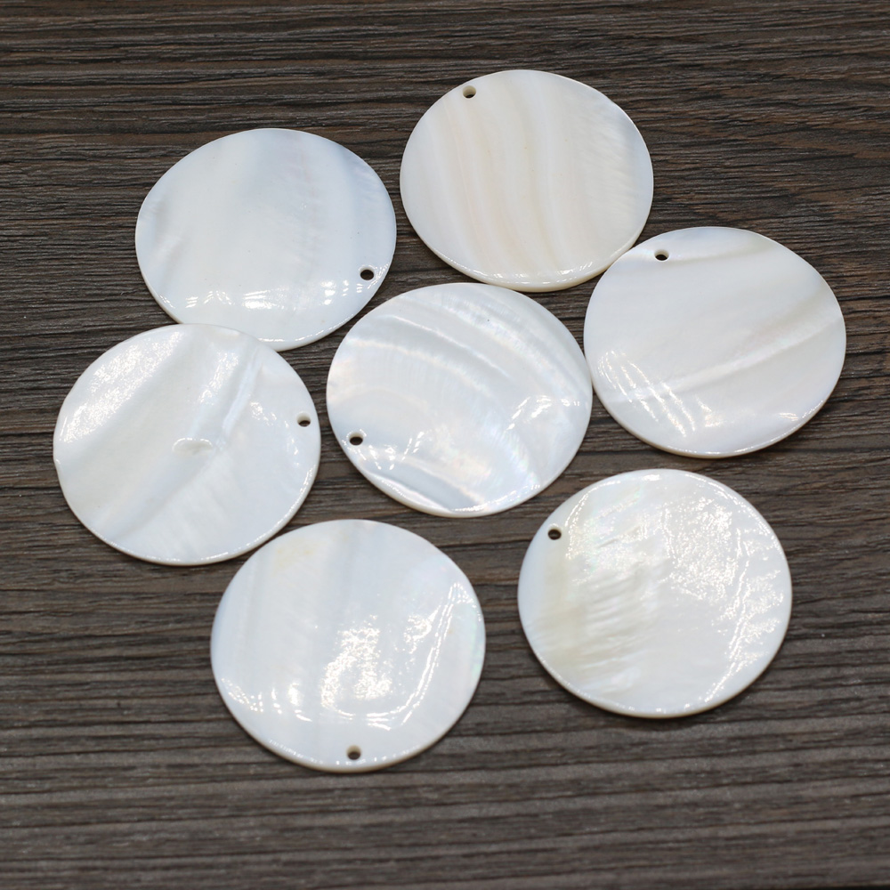 Mother Of Pearl Shell Pendant Necklace - 10PC Natural Mother of Pearl Shell