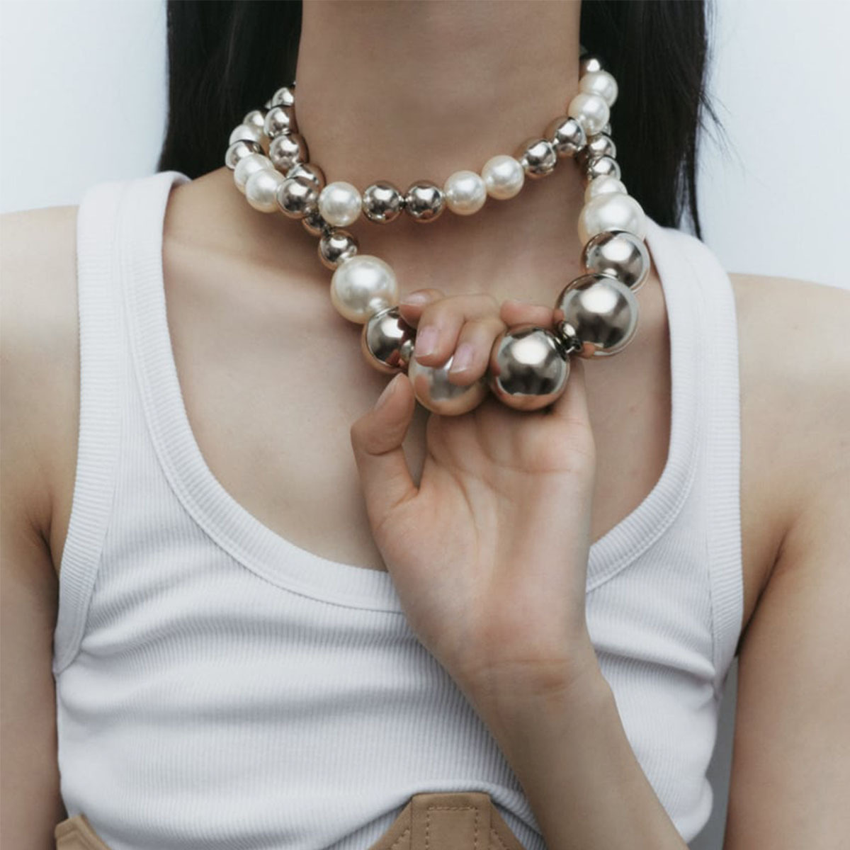 Silver Bead Clasps For Pearl Necklace - 2026 New Fashion Double Layer Imitation