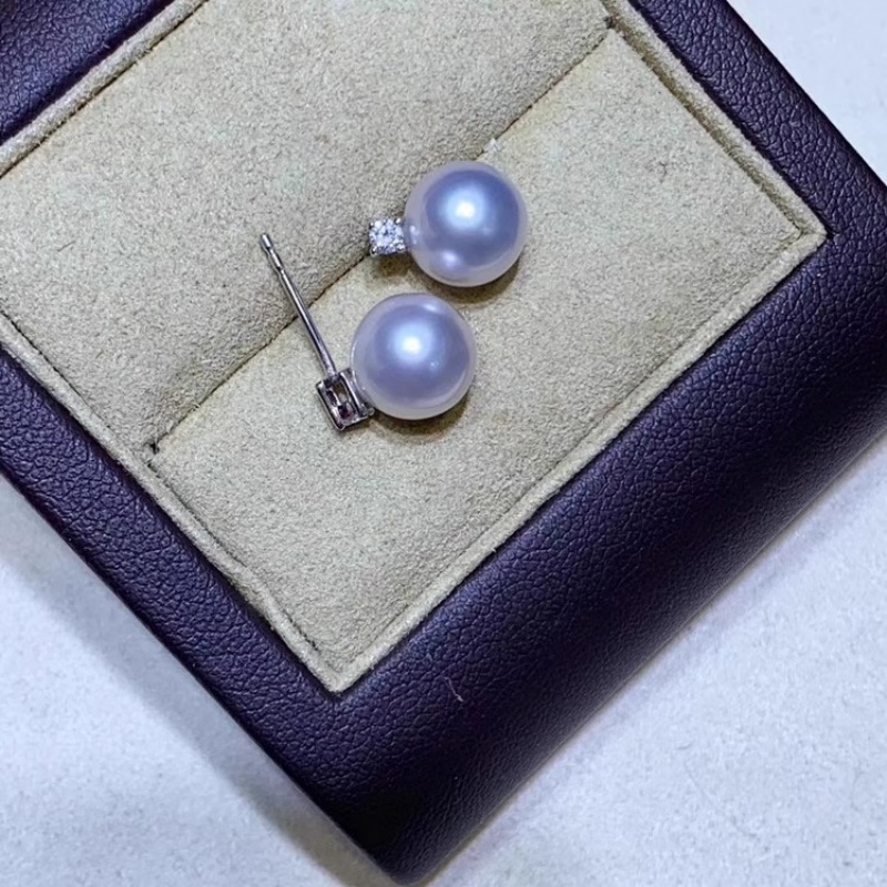 Gorgeous AAAA+ 8-9 mm Japanese - огляд і ціна Akoya Pearl Stud Earrings Sterling Silver