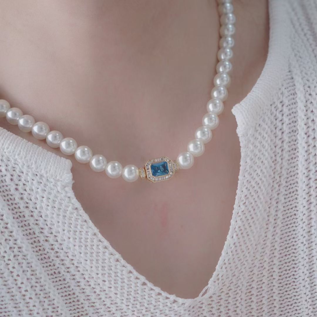 S925 Sterling Silver Necklace  - огляд і ціна Silver Bead Clasps For Pearl Necklace