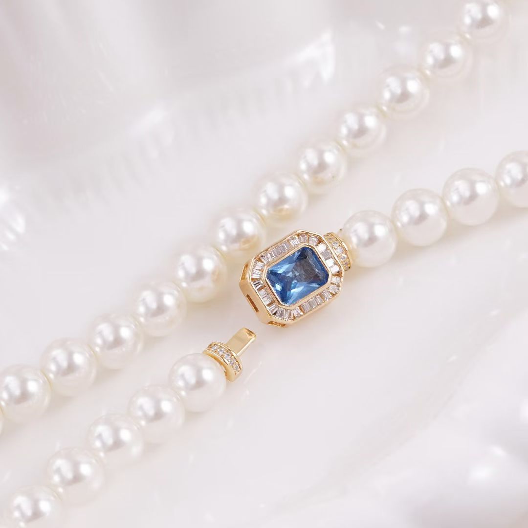 S925 Sterling Silver Necklace  - огляд і ціна Silver Bead Clasps For Pearl Necklace