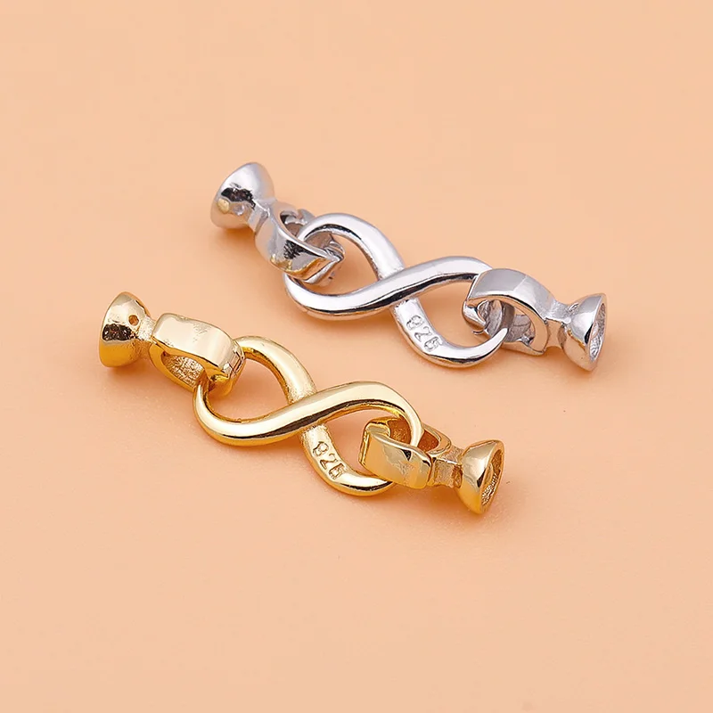 925 sterling silver DIY beaded - огляд і ціна Silver Bead Clasps For Pearl Necklace
