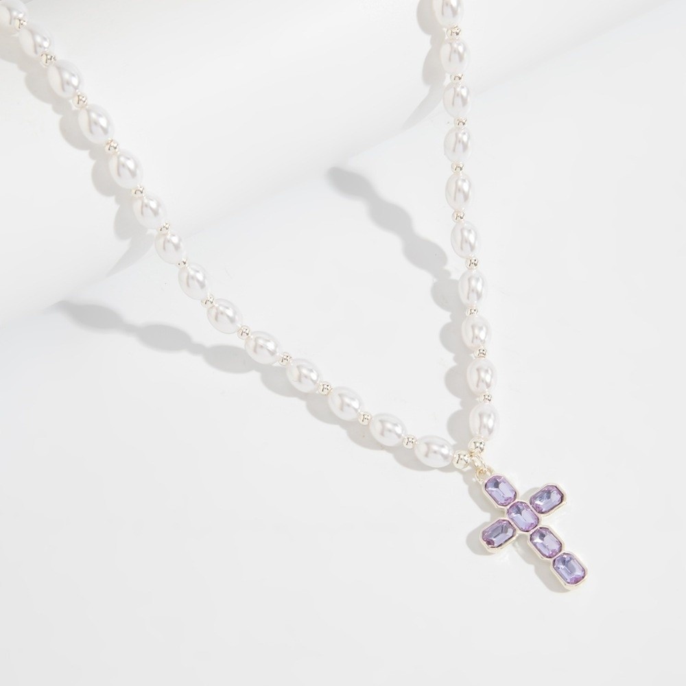 New Cross Pendant Pendant Neck - огляд і ціна Silver Bead Clasps For Pearl Necklace