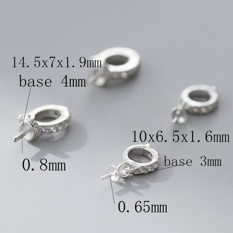 1pc 925 Sterling Silver AAA Zi - огляд і ціна Silver Bead Clasps For Pearl Necklace