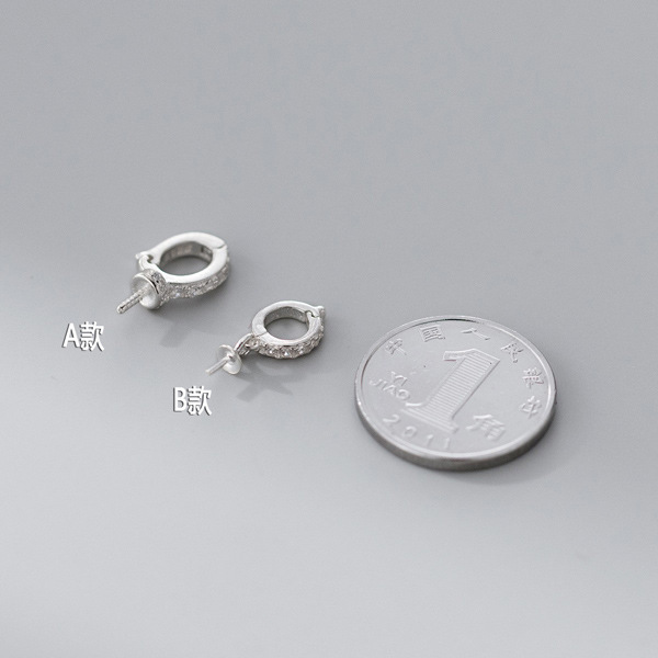 1pc 925 Sterling Silver AAA Zi - огляд і ціна Silver Bead Clasps For Pearl Necklace
