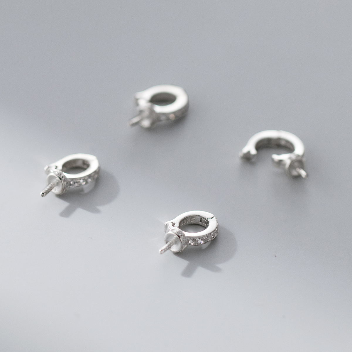 1pc 925 Sterling Silver AAA Zi - огляд і ціна Silver Bead Clasps For Pearl Necklace