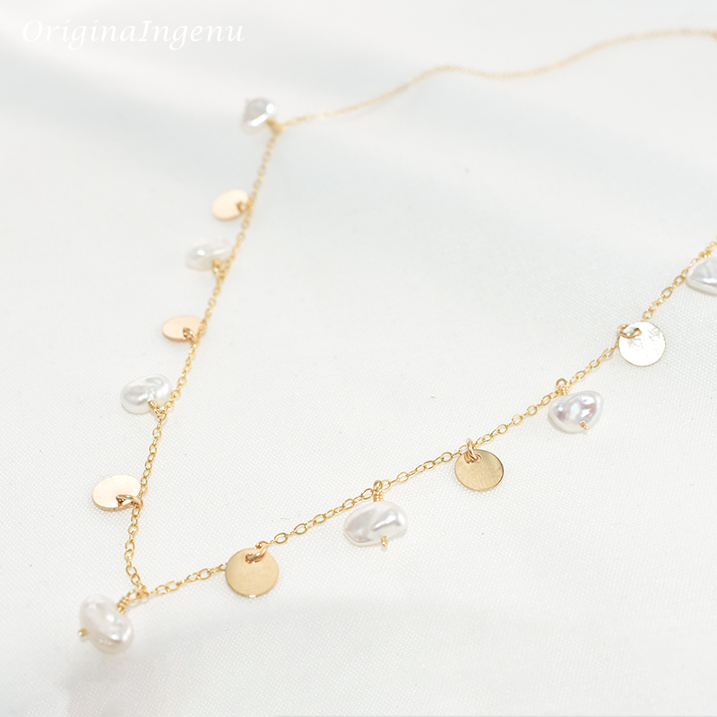 Natural Baroque Pearl Necklace - огляд і ціна Baroque Pearl Pendant Necklace Gold