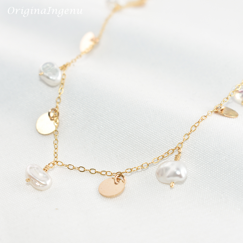 Natural Baroque Pearl Necklace - огляд і ціна Baroque Pearl Pendant Necklace Gold