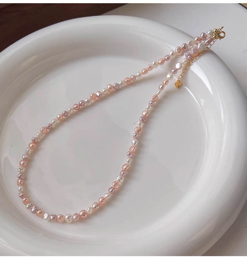 AAA S925 Silver Candy Natural  - огляд і ціна Baroque Pearl Pendant Necklace Gold