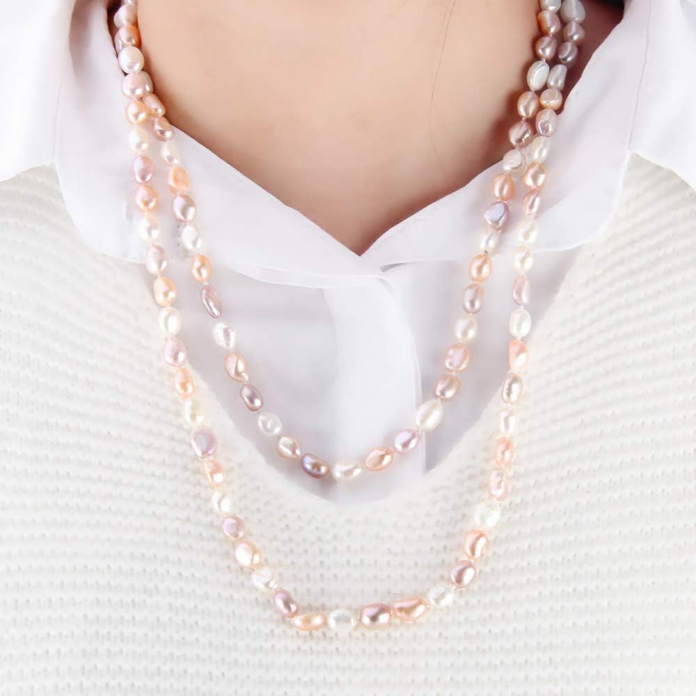 8-9mm Baroque Multicolor Fresh - огляд і ціна Freshwater Cultured Pearl Necklace 8-9Mm