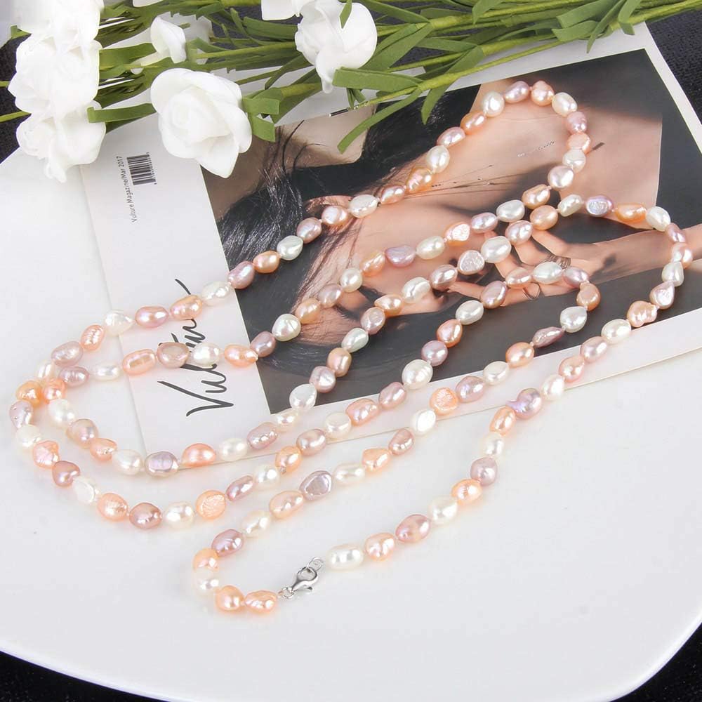 8-9mm Baroque Multicolor Fresh - огляд і ціна Freshwater Cultured Pearl Necklace 8-9Mm