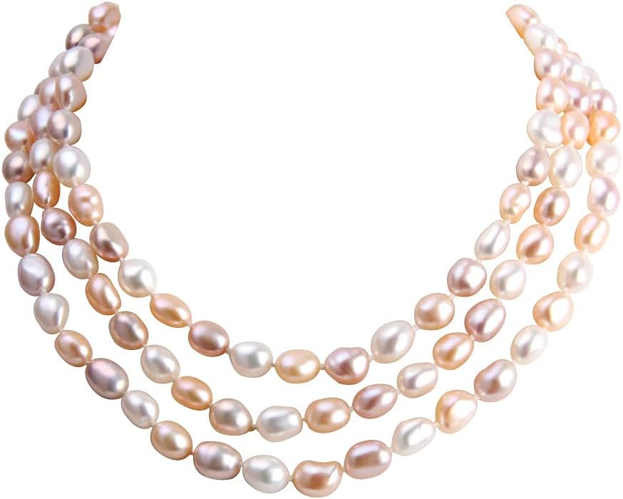 8-9mm Baroque Multicolor Fresh - огляд і ціна Freshwater Cultured Pearl Necklace 8-9Mm