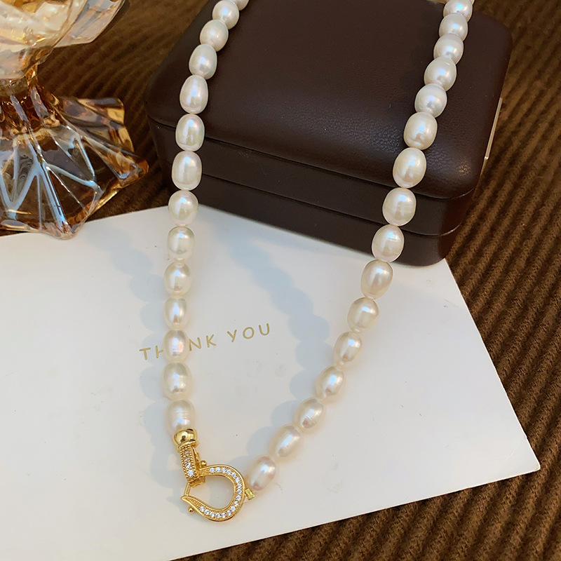 Super High Quality 100% Natura - огляд і ціна Baroque Pearl Pendant Necklace Gold