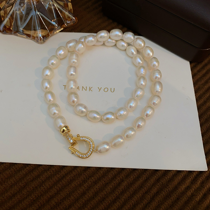 Super High Quality 100% Natura - огляд і ціна Baroque Pearl Pendant Necklace Gold
