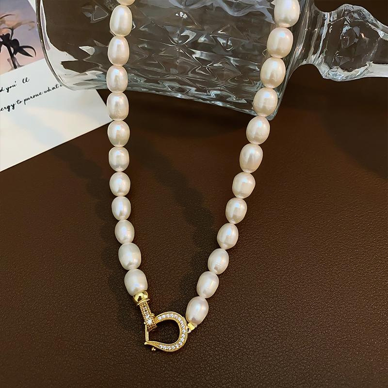 Super High Quality 100% Natura - огляд і ціна Baroque Pearl Pendant Necklace Gold