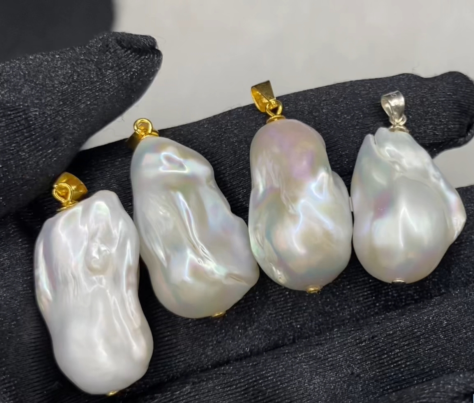100% Natural Freshwater Big Ba - огляд і ціна Silver Bead Clasps For Pearl Necklace