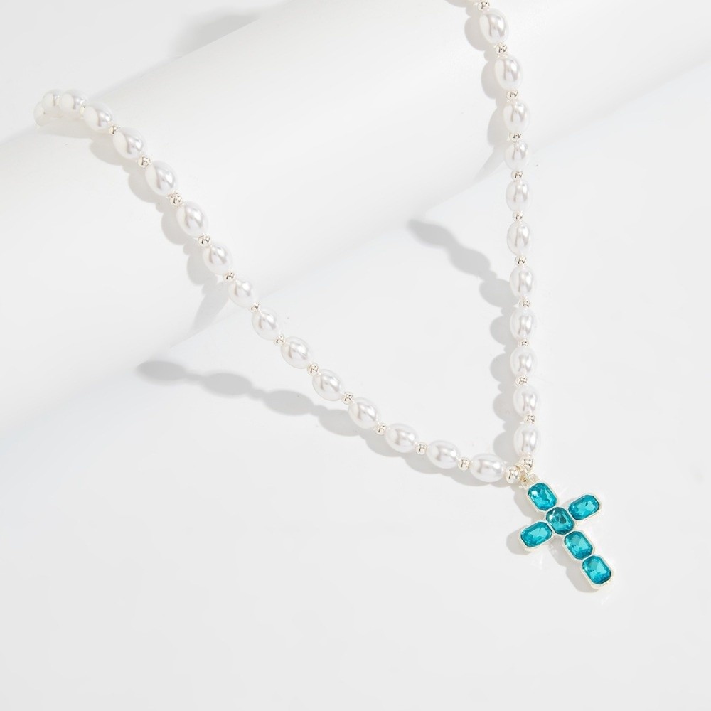 New Cross Pendant Pendant Pear - огляд і ціна Silver Bead Clasps For Pearl Necklace