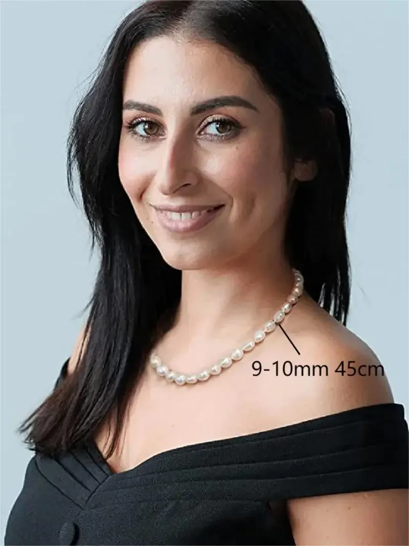 Baroque Pearl Necklace for Wom - огляд і ціна Freshwater Cultured Pearl Necklace 8-9Mm
