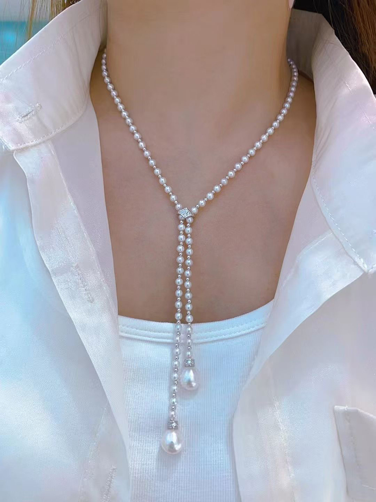 Designer Sweater Chain 60cm Lo - огляд і ціна Silver Bead Clasps For Pearl Necklace