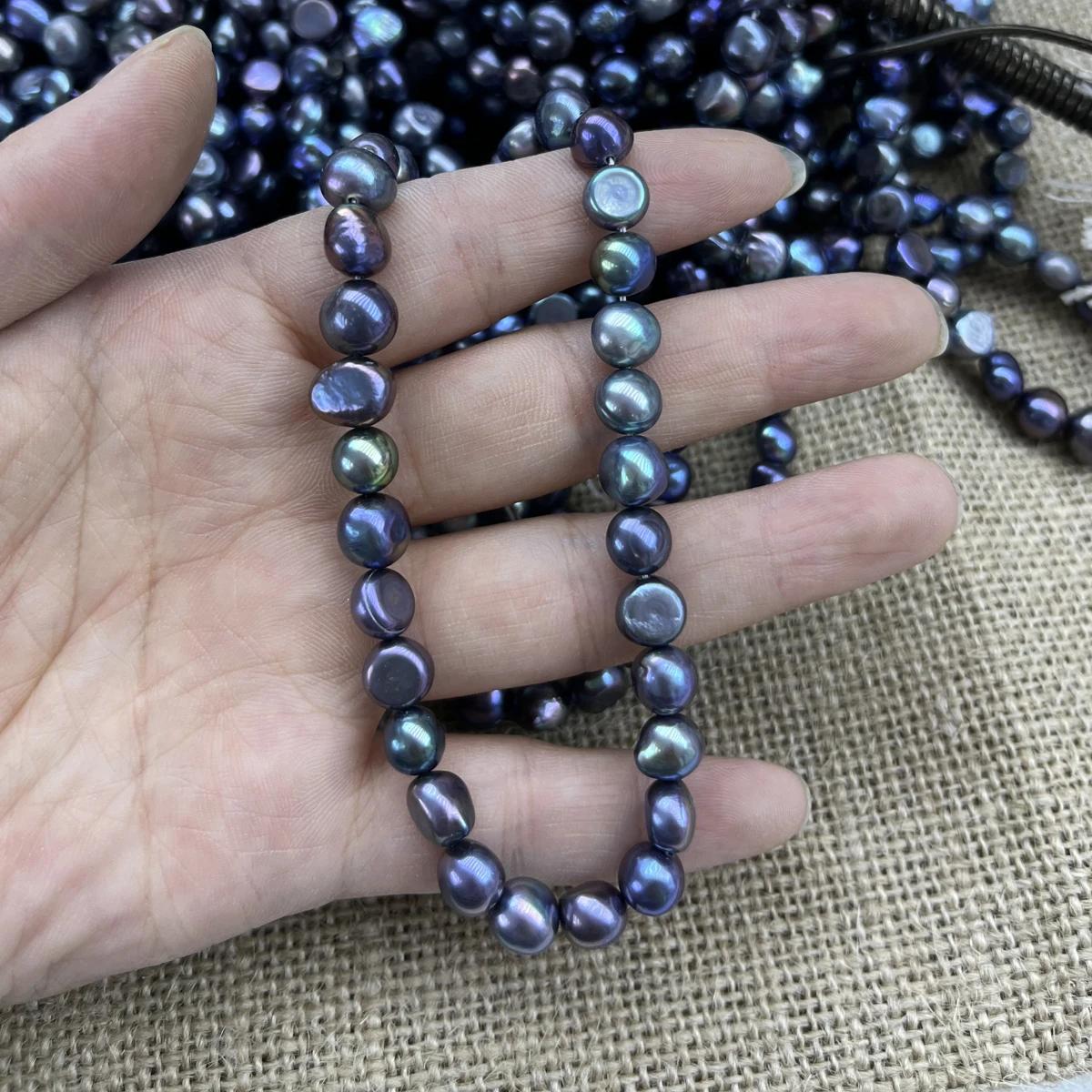 8-9mm Black Two Side Polished  - огляд і ціна Freshwater Cultured Pearl Necklace 8-9Mm