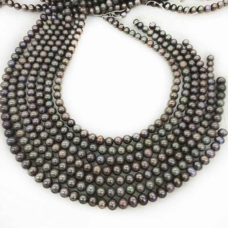 Wholesale 16 inches 7-8mm Blac - огляд і ціна Natural Freshwater Pearl Strand Loose Beads