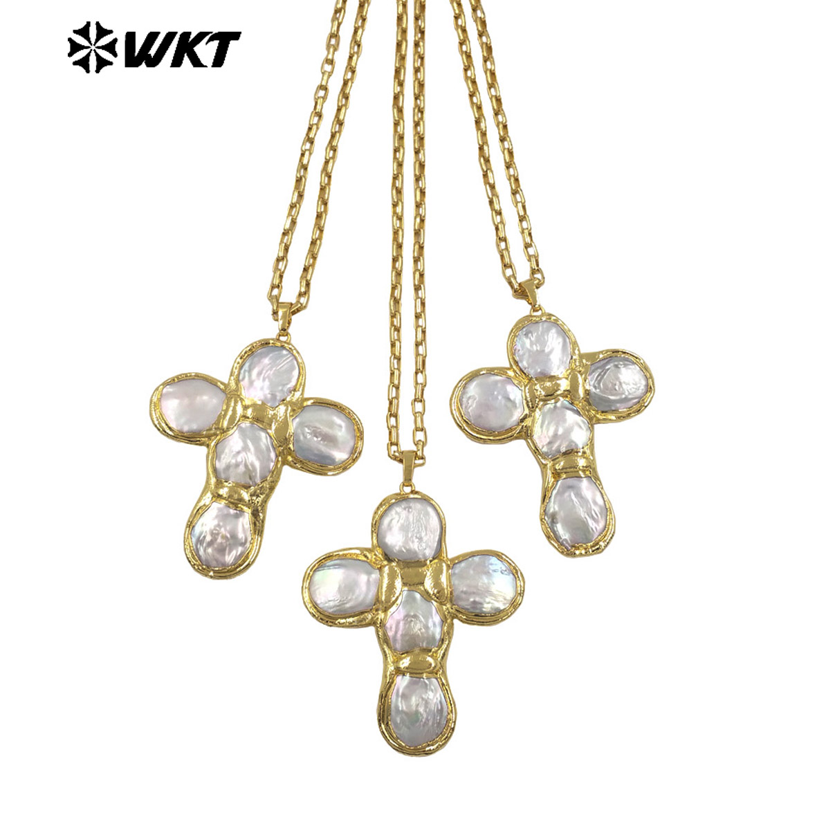WT-JN349 Newest Design Natural - огляд і ціна Baroque Pearl Pendant Necklace Gold