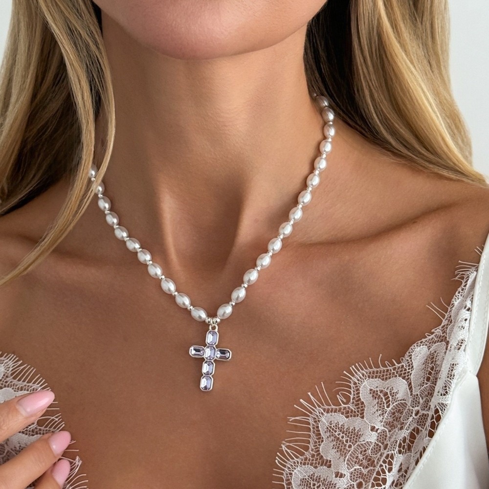 Fashion Cross Pendant Pendant  - огляд і ціна Silver Bead Clasps For Pearl Necklace