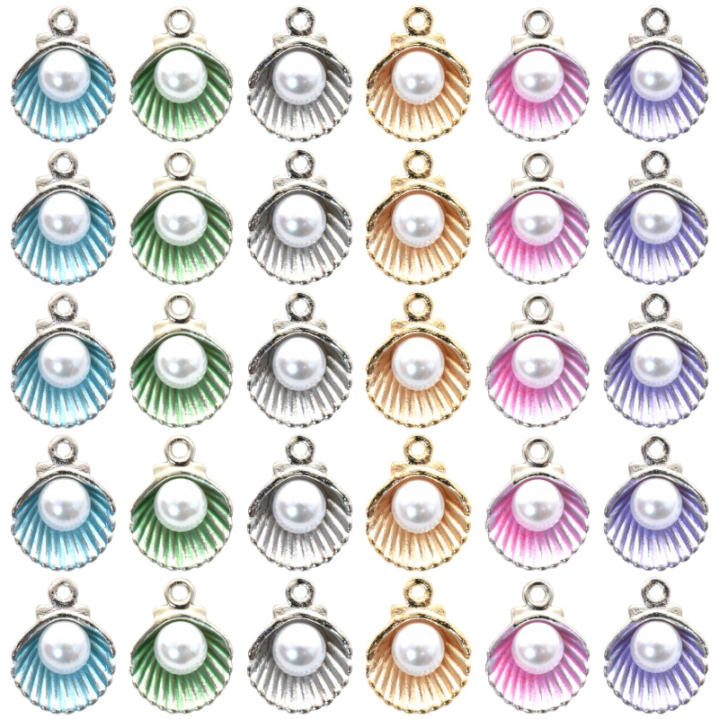 10pcs Mixed Color Fashion Imit - огляд і ціна Mother Of Pearl Shell Pendant Necklace