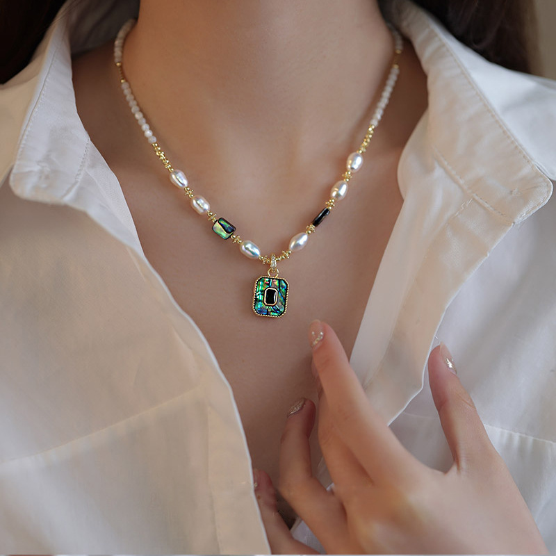 New Arrival Luxury Beauty Pend - огляд і ціна Baroque Pearl Pendant Necklace Gold