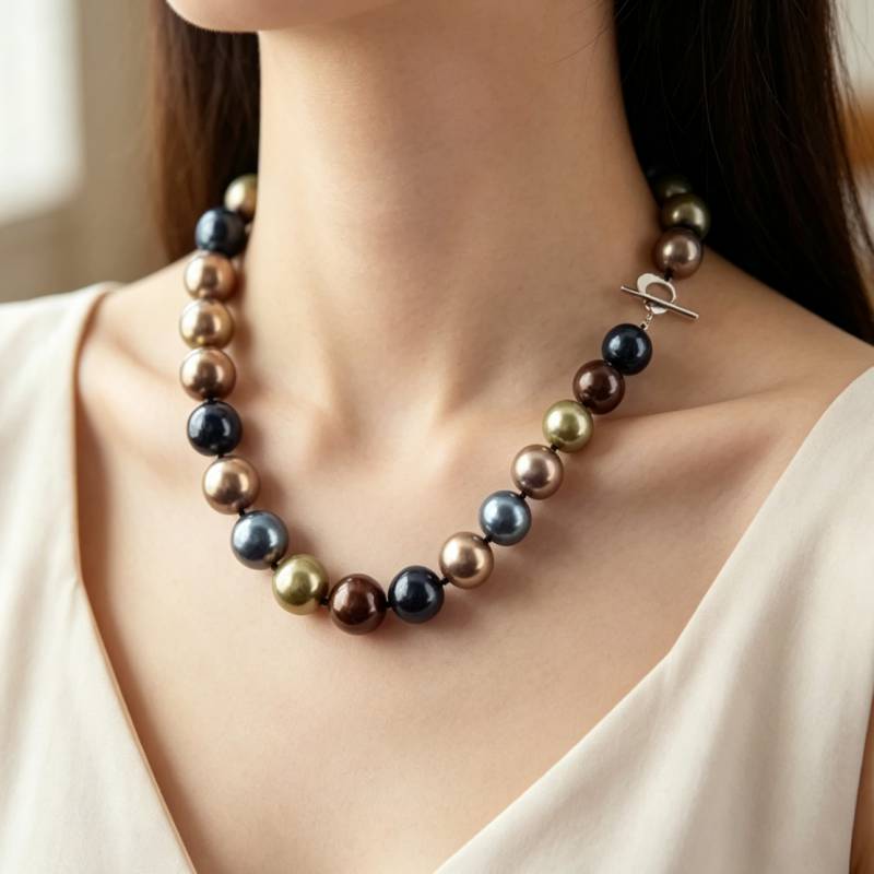 Huge 12mm Multicolor Round Sou - огляд і ціна Mother Of Pearl Shell Pendant Necklace