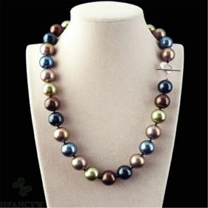 Huge 12mm Multicolor Round Sou - огляд і ціна Mother Of Pearl Shell Pendant Necklace