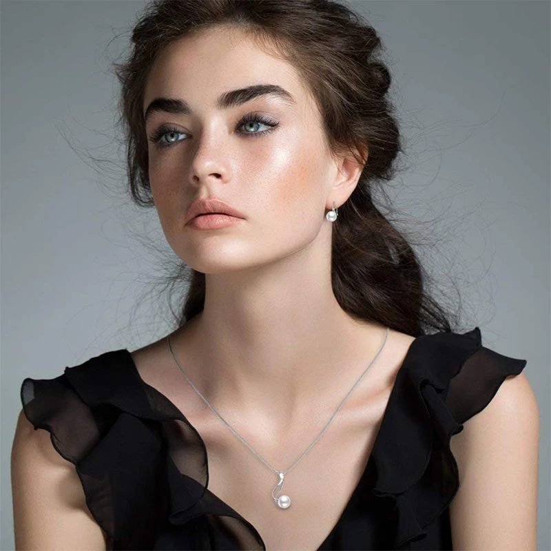 Dainashi Elegant 925 Sterling  - огляд і ціна Freshwater Cultured Pearl Necklace 8-9Mm