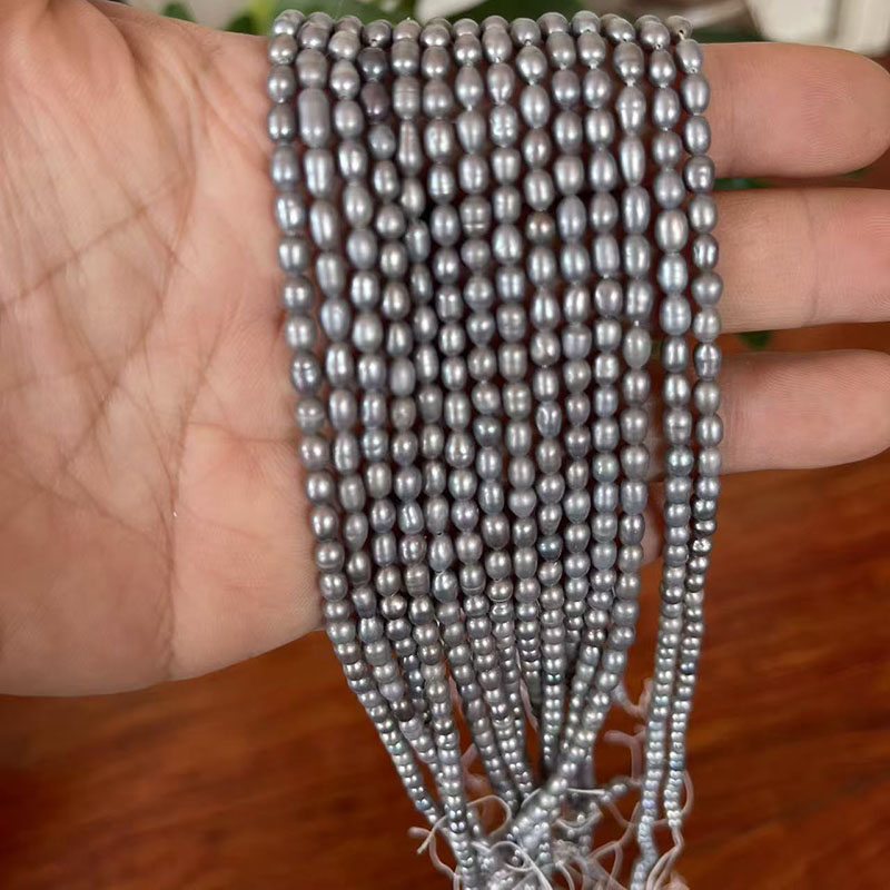 Wholesale 16 inches 3-4mm Natu - огляд і ціна Natural Freshwater Pearl Strand Loose Beads