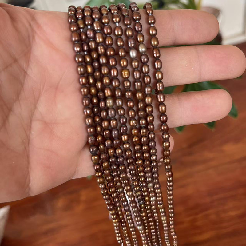 Wholesale 16 inches 3-4mm Natu - огляд і ціна Natural Freshwater Pearl Strand Loose Beads