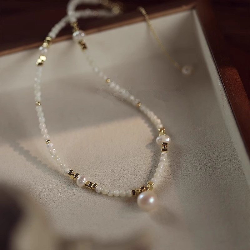New Style Trendy Natural Fresh - огляд і ціна Baroque Pearl Pendant Necklace Gold
