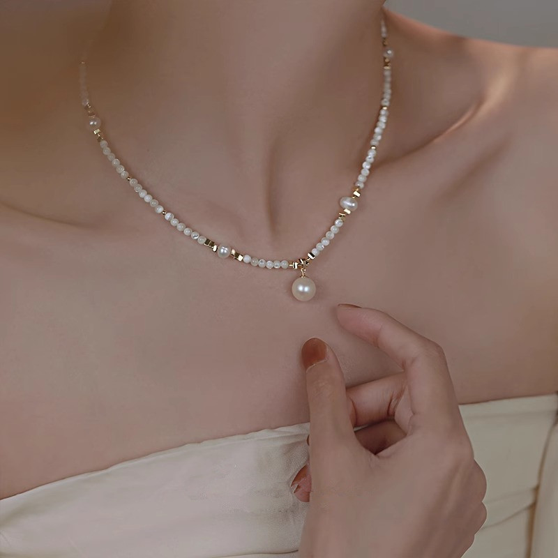 New Style Trendy Natural Fresh - огляд і ціна Baroque Pearl Pendant Necklace Gold