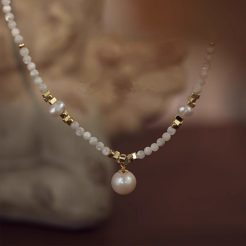 New Style Trendy Natural Fresh - огляд і ціна Baroque Pearl Pendant Necklace Gold