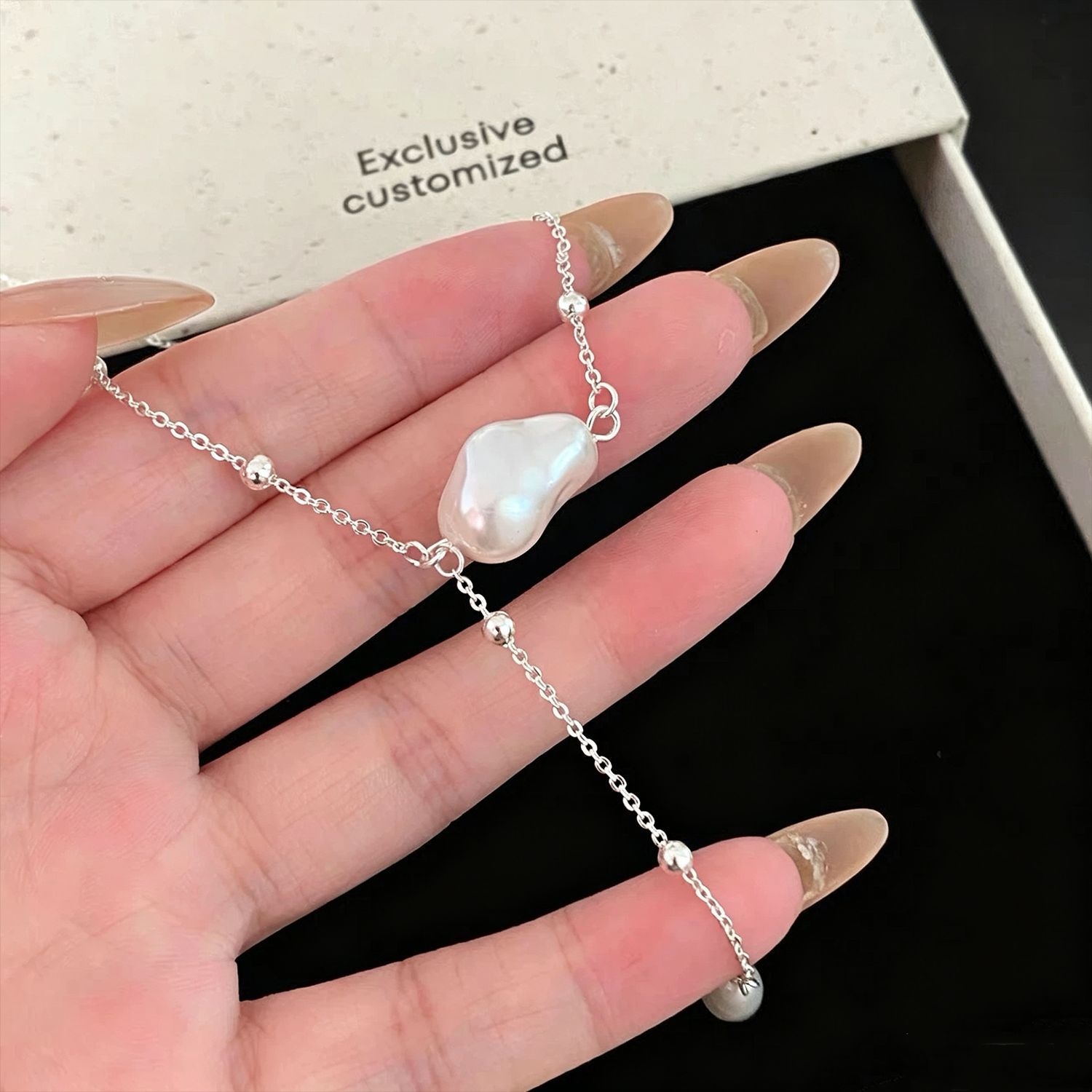 Elegant Silver Color Beaded Pe - огляд і ціна Silver Bead Clasps For Pearl Necklace