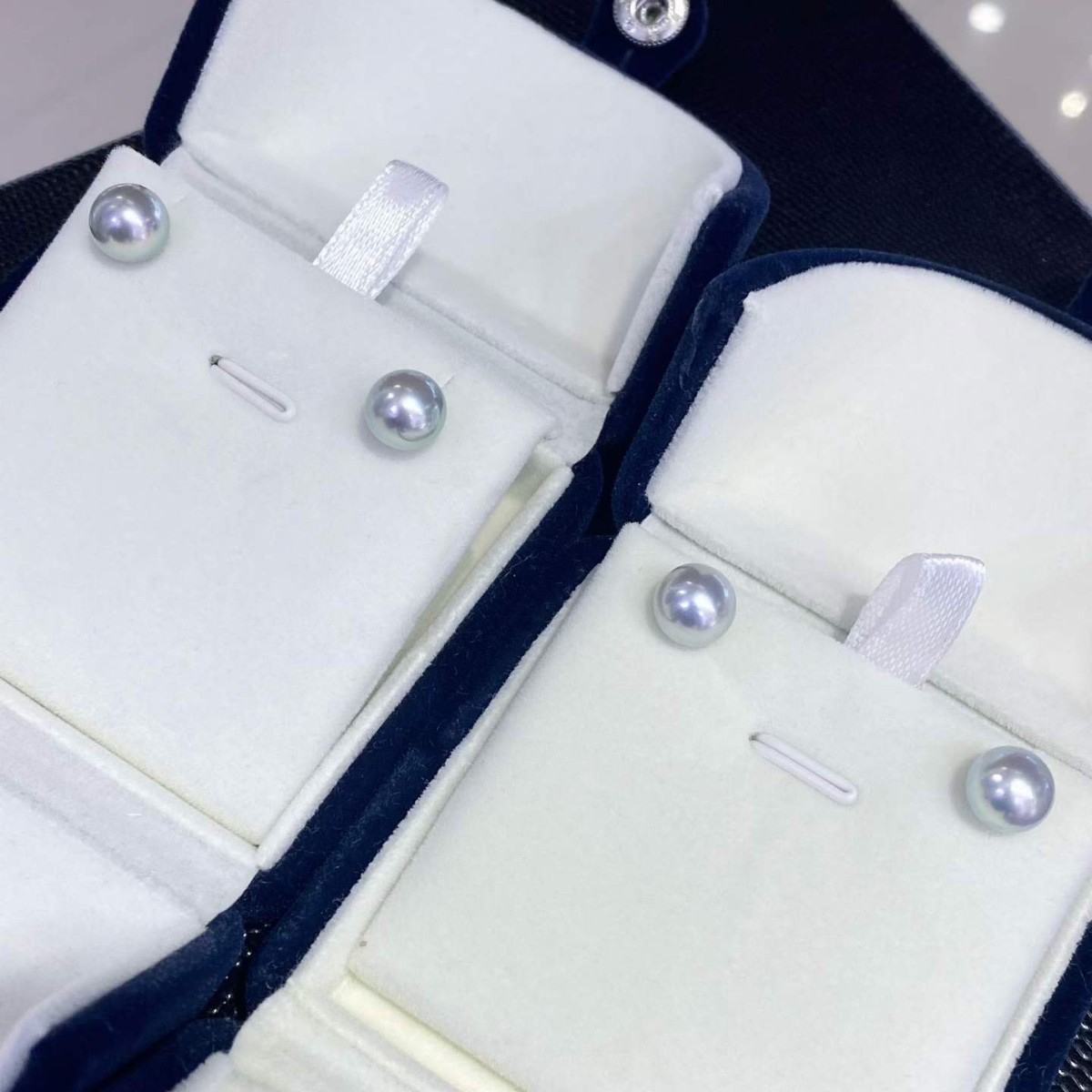 8-9mm Silver Grey Akoya Seawat - огляд і ціна Akoya Pearl Stud Earrings Sterling Silver