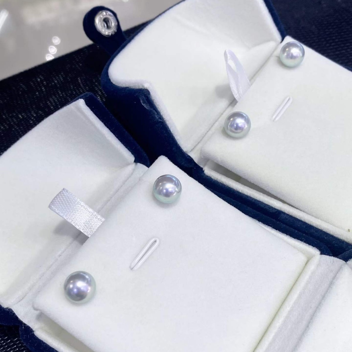 8-9mm Silver Grey Akoya Seawat - огляд і ціна Akoya Pearl Stud Earrings Sterling Silver