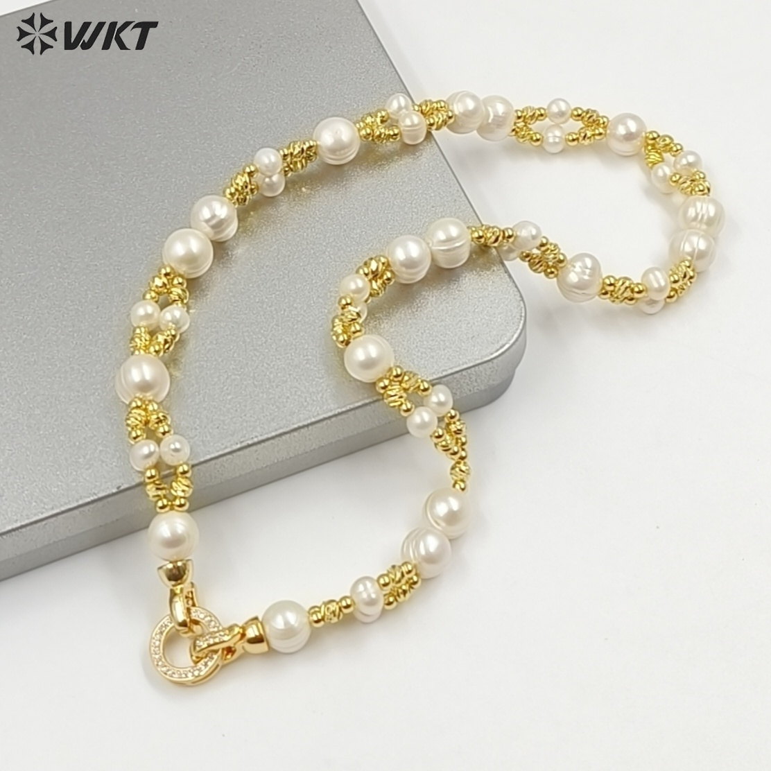 WT-JN376 WKT Versatile Advance - огляд і ціна Baroque Pearl Pendant Necklace Gold