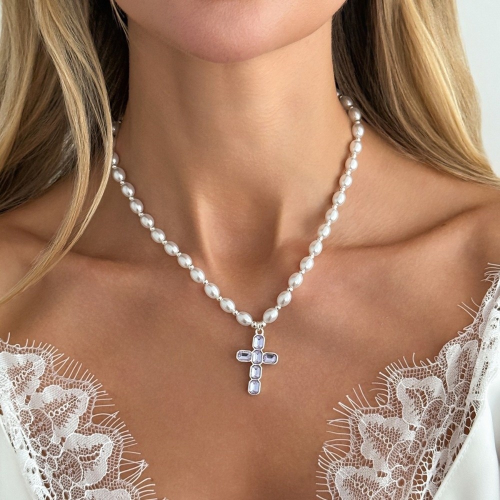 Fashion Cross Pendant Pendant  - огляд і ціна Silver Bead Clasps For Pearl Necklace
