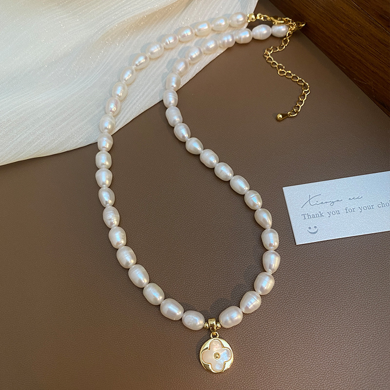 New Arrival Trendy Lucky Flowe - огляд і ціна Baroque Pearl Pendant Necklace Gold