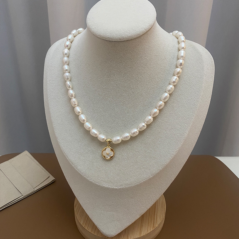 New Arrival Trendy Lucky Flowe - огляд і ціна Baroque Pearl Pendant Necklace Gold