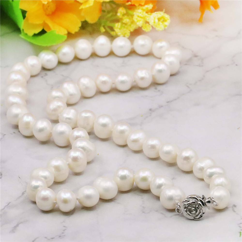 Charming! 8-9mm White Akoya Cu - огляд і ціна Freshwater Cultured Pearl Necklace 8-9Mm
