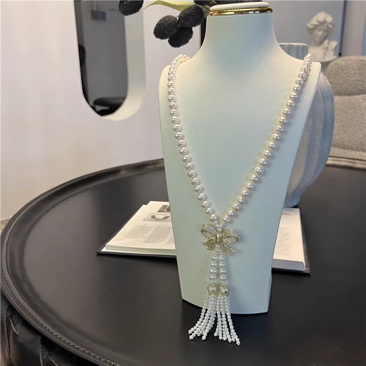 31'' 8-9mm White Fresh water c - огляд і ціна Freshwater Cultured Pearl Necklace 8-9Mm